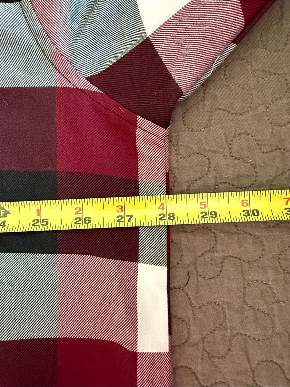 DIXXON “Southpaw”Burgundy and White Plaid Flannel Button-Down Shirt - Picture 5 of 5